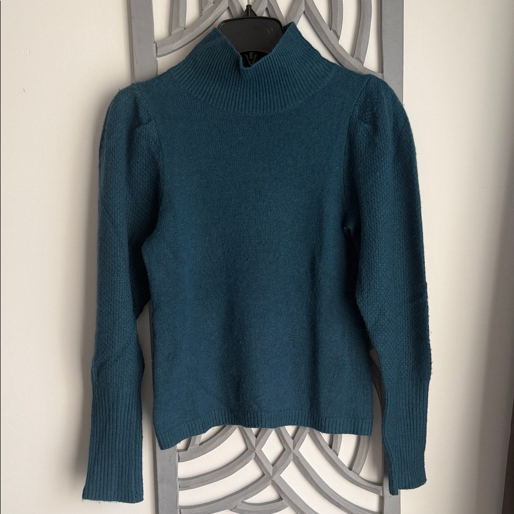 Diane Von Furstenberg Teal Turtleneck Sweater